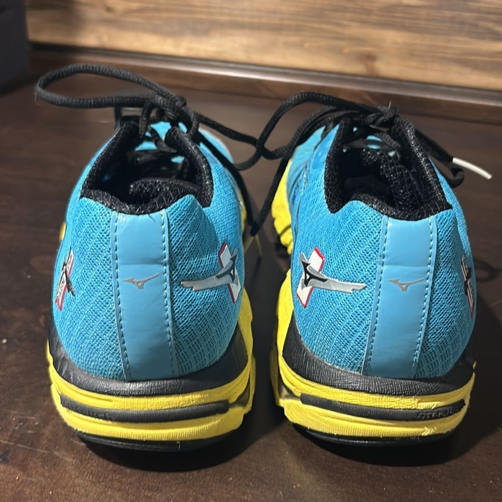 Mizunu Wave Inspire X10 Running Shoes Blue Yellow Size 10 - Picture 7 of 11
